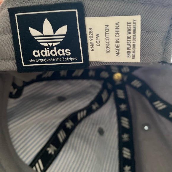 ADIDAS ORIGINAL GRAY BASEBALL CAP HAT - Picture 4 of 5